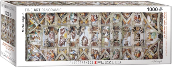 1000 Piece Panoramic Jigsaw Puzzle - Sistine Chapel Ceiling | EUROGRAPHICS