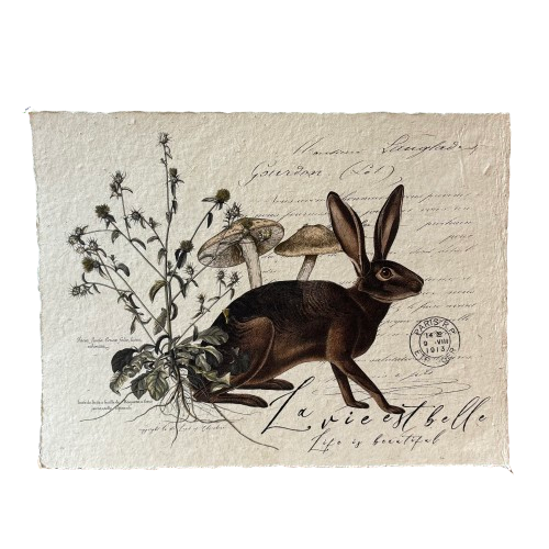 12x16 Artisan Paper Print, la vie est belle