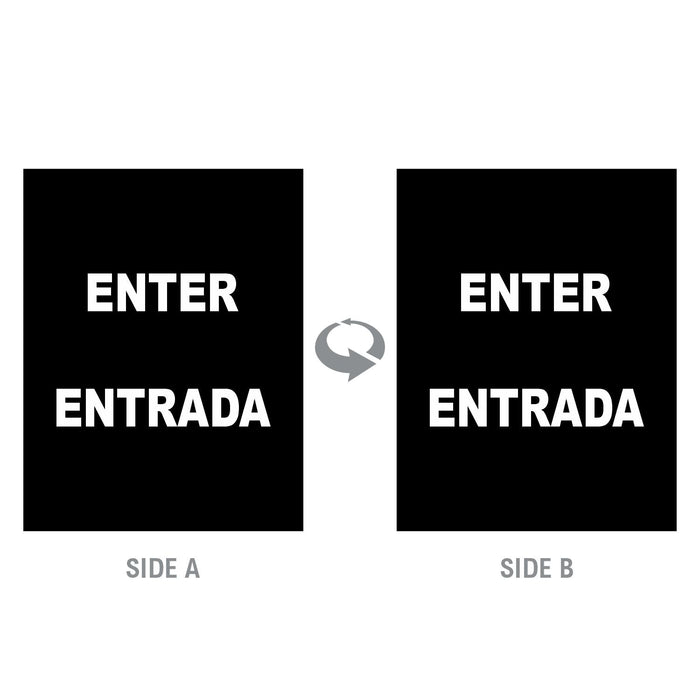 WHITE TEXT ON BLACK SIGN / 8.5 X 11 INCHES / 1:8 INCH