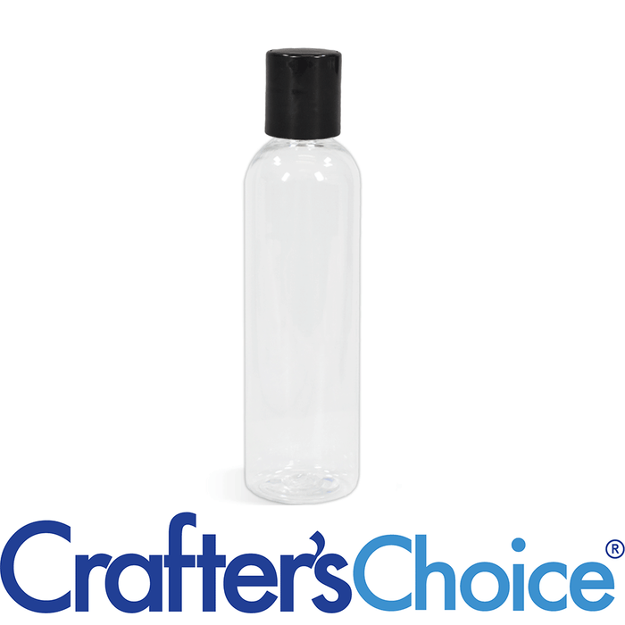 4 oz Clear Bullet with Black Disc Top