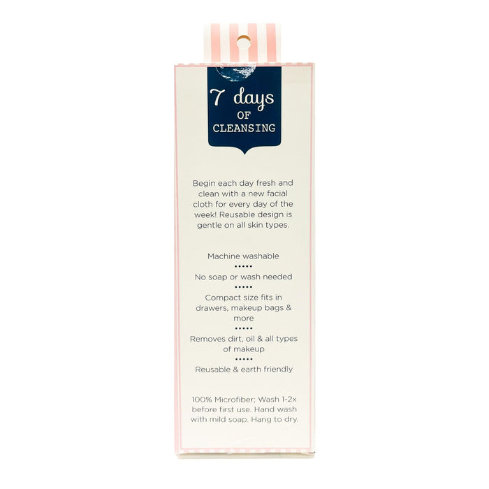 7 Days of Cleansing Microfiber Makeup Remover Towels 7pk - ikatehouse