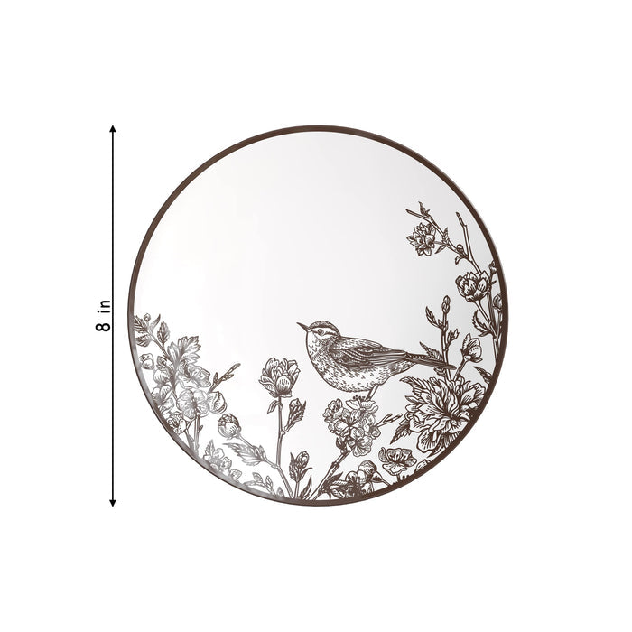 8 In. Trendables Rustik Design Plastic Salad/Dessert Plates - 10 ct.