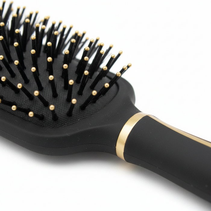 Annie Round Top Paddle Cushion Brush, 1 Count, Black