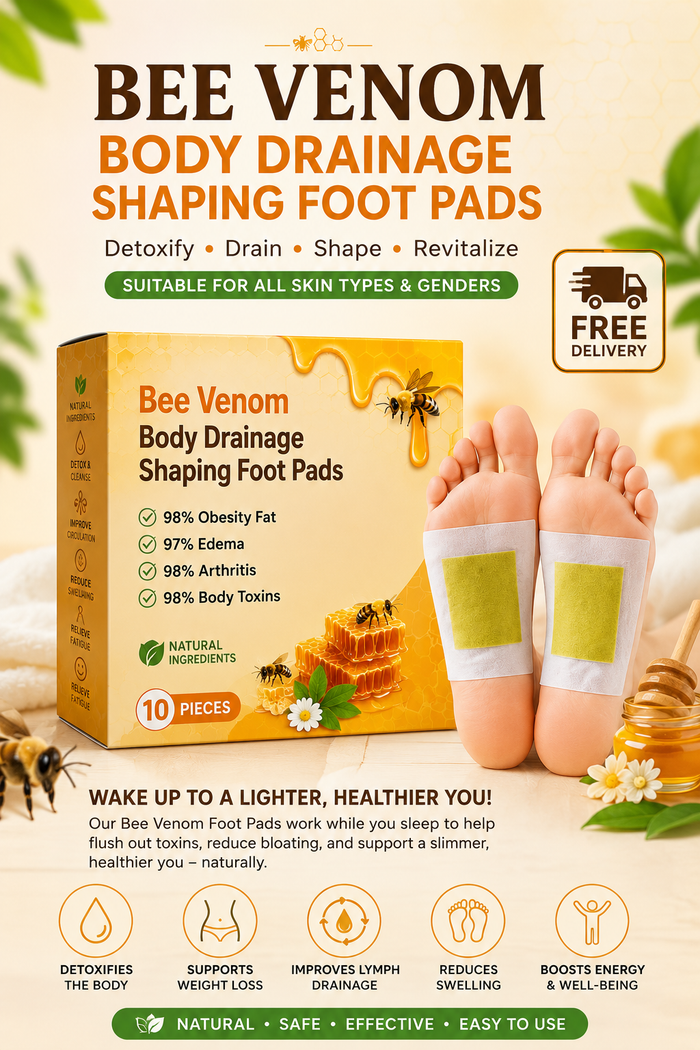 Bee Venom Body Drainage Shaping Foot Pads (10 Pcs) β Free Delivery