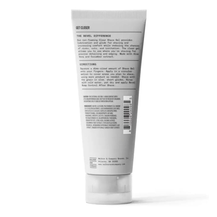 Bevel Clear Shave Gel Helps Glide to Reduce Irritation 4oz/ 120ml