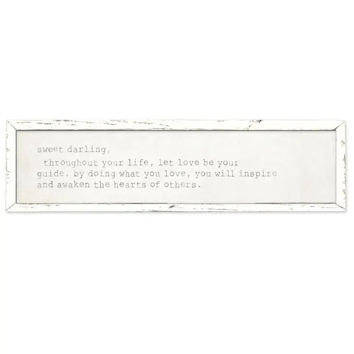 Canvas Sign "Sweet Darling", white