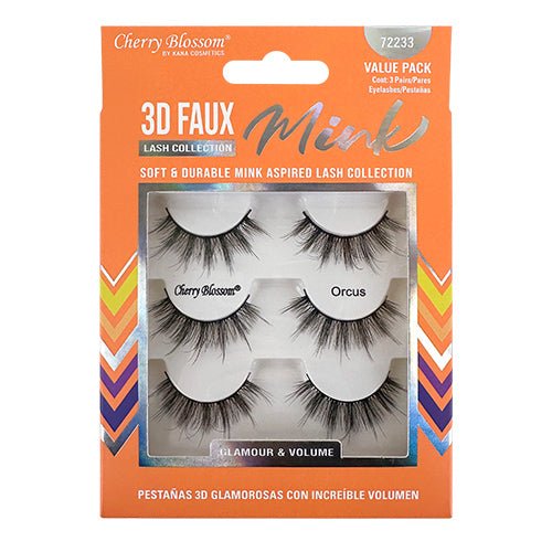 Cherry Blossom Faux Mink 3D Eyelashes 3 Pairs - ikatehouse
