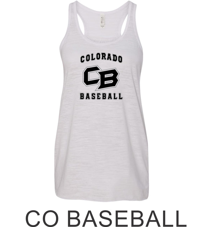 CO Baseball Ladies and Girls Flowy Tank- 7 designs- Matte or Glitter
