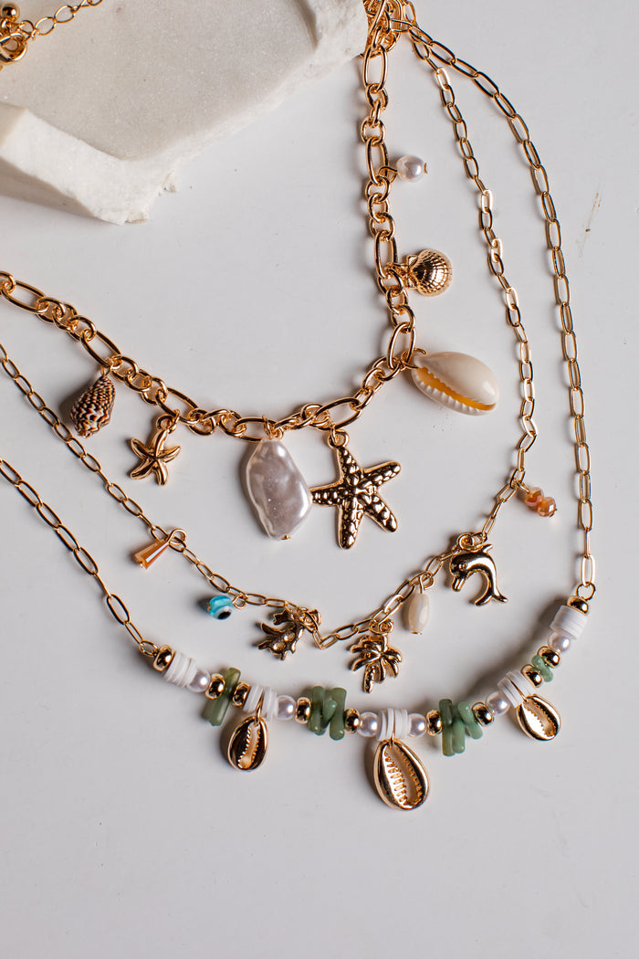 Colette Multi Shell Layered Necklace