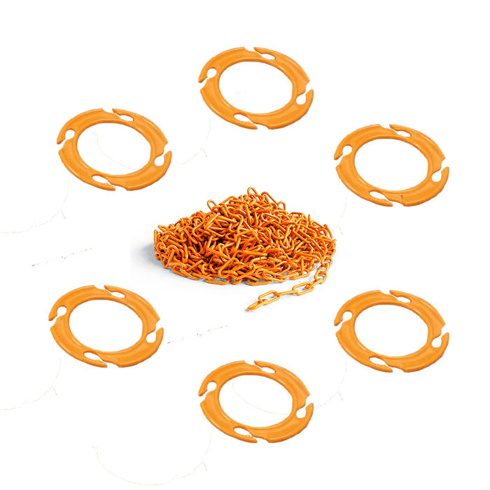 Cone Chain Connector Kit, 50' of 2 in. Chain - Montour Line - Crowd Control Warehouse