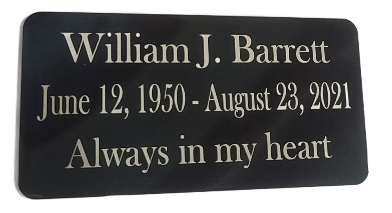 Customized Engraved Brass Name Plate - 2 Styles Gold or Black - Solid Brass 2" x 4" or 1" x 3" Plaque Size