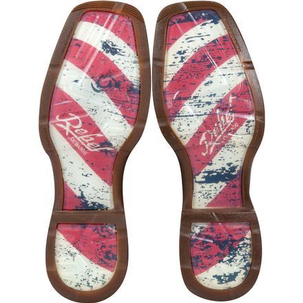 Durango Men's Rebel 12" Patriotic Pull-On Western American Flag Square Toe Boot