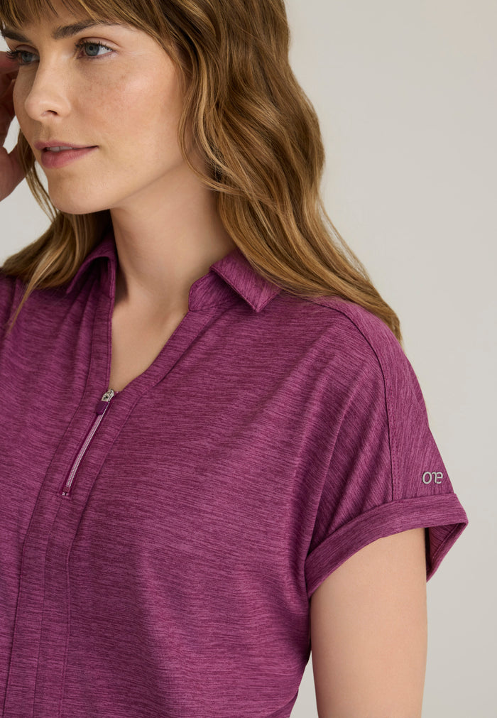 Engage Top (heathered) - Dark Mauve Heather - Grey's Anatomy Scrubs