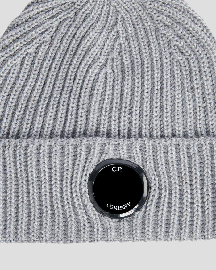 Extra Fine Merino Wool Beanie Grey Melange