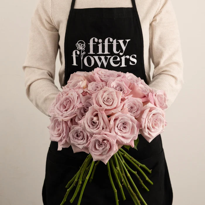 Faith Lavender Roses Apron - Image