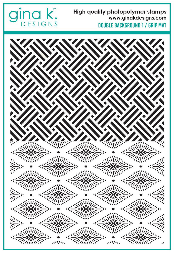 Gina K. Designs - Stamp - Double Background Grip Mat 1. Available at Embellish Away located in Bowmanville Ontario Canada.