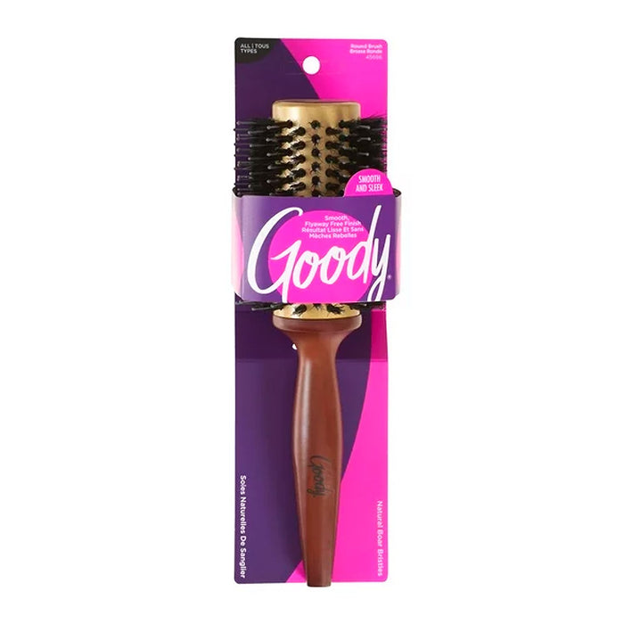 Goody Natural Boar & Nylon Bristles Smooth & Sleek Round Brush - ikatehouse