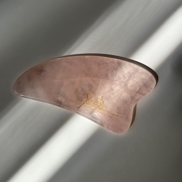 GUA SHA - Piatra Naturala Gua Sha Din Quartz Roz - skinseen.ro