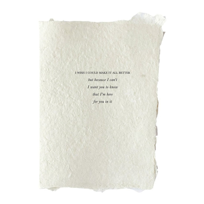 Handmade Paper Card - Make it Better