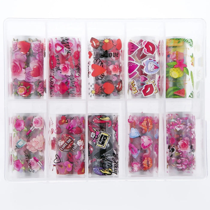 Hearts And Kisses Collection of Foils TFS-30Β Β Naio Nails