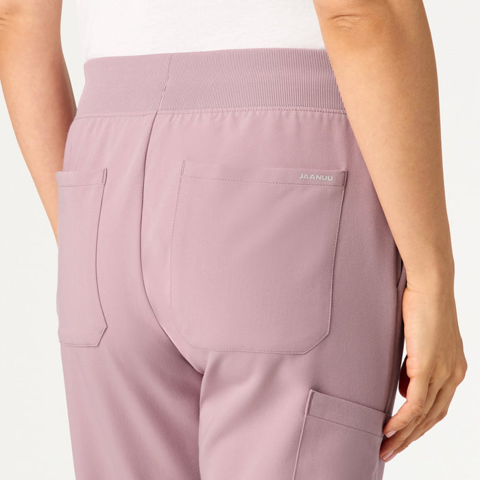 JAANUU Silex Knit-Waist Scrub Jogger Blossom Pink - Get Scrubbed
