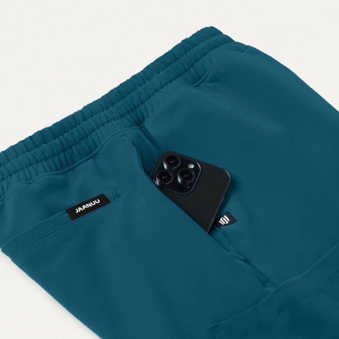 JAANUU Silex Knit - Waist Scrub Jogger Caribbean Blue - Get Scrubbed