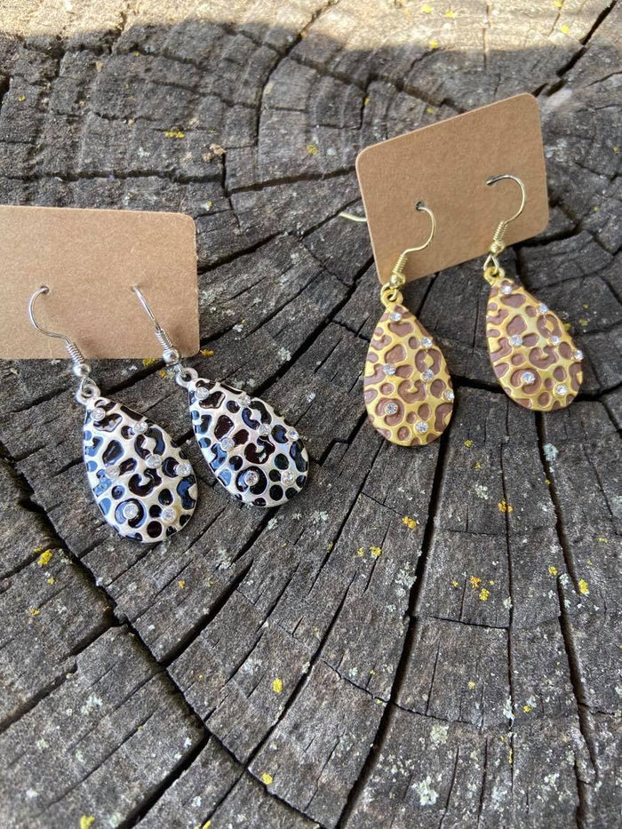 Leopard Dangle Earrings