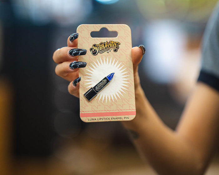 Luna Lipstick Enamel Pin