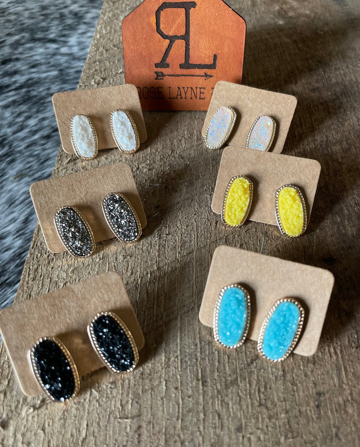Maisy Stud Earrings Teal
