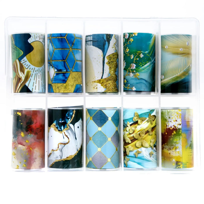 Marble & Geometric Patterns TFS-64Β Β Naio Nails