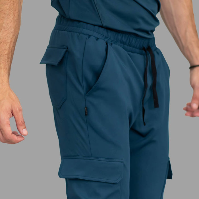 Men’s Airforce Blue medical scrub jogger pants with stretch fabric