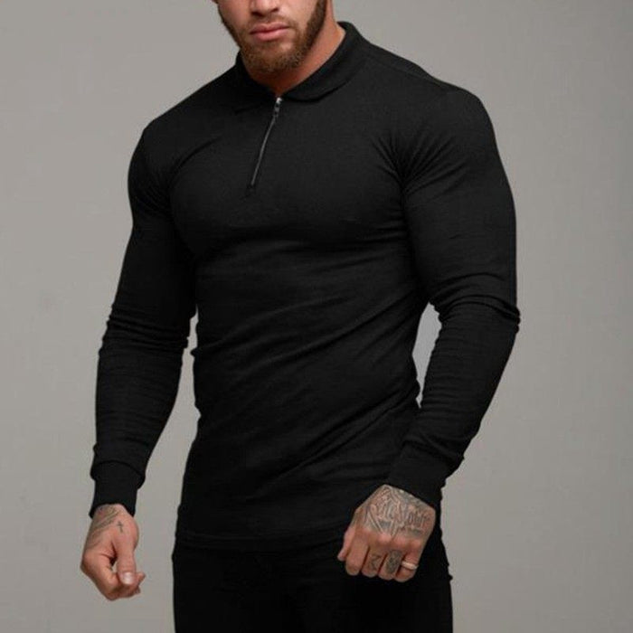 Men’s Long-Sleeve Polo Shirt – Stylish & Versatile Classic