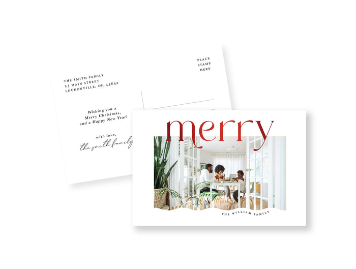 Merry Red Postcard