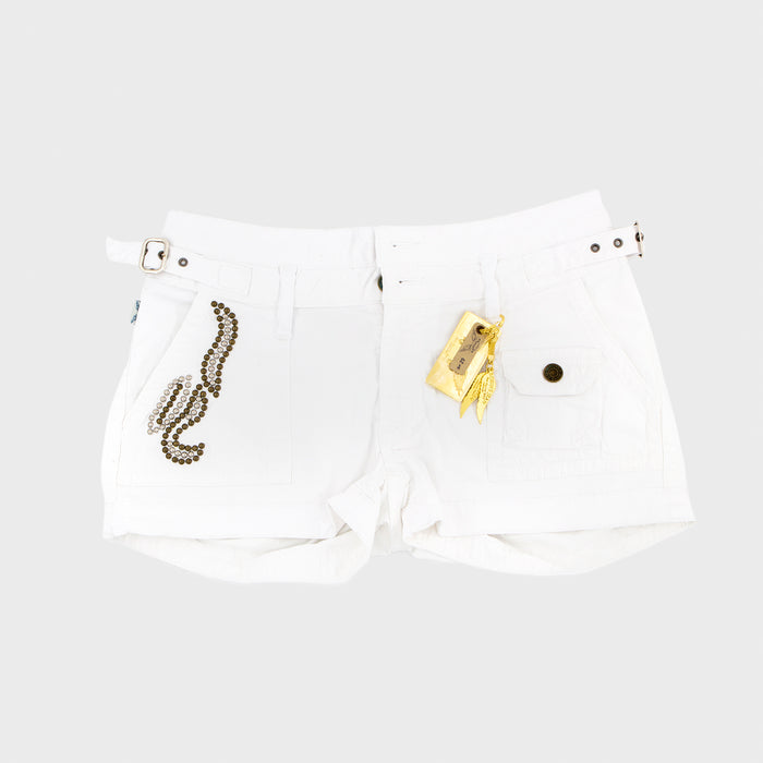 Military Short Double Waistband (White)