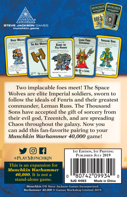 Munchkin Warhammer 40,000: Savagery and Sorcery