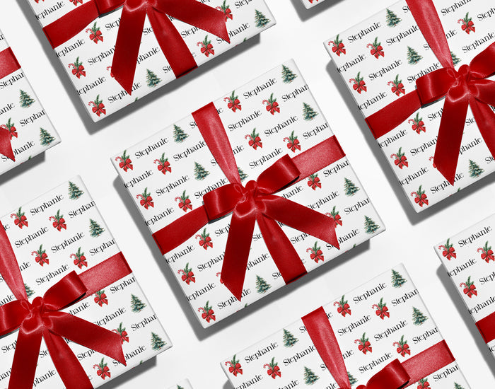 Name Pattern Custom Gift Wrap