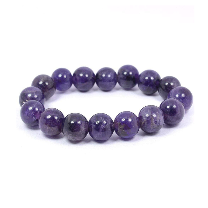 Natural Amethyst Stone Bead Bracelet