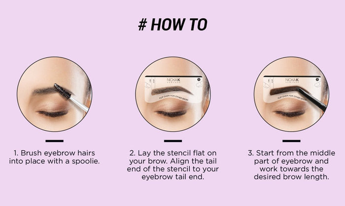 NICKA K Perfectly Arched Brow Stencil Kit - ikatehouse