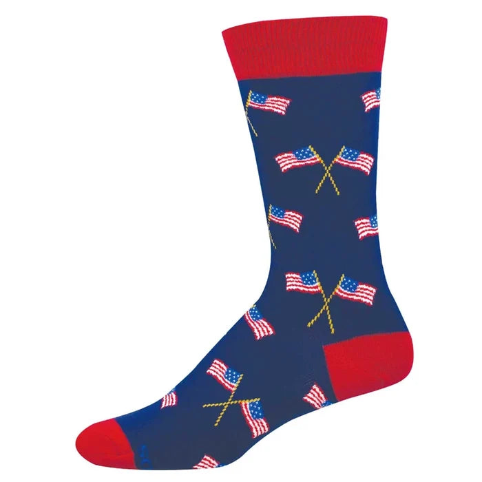Patriotic Flags Crew Socks