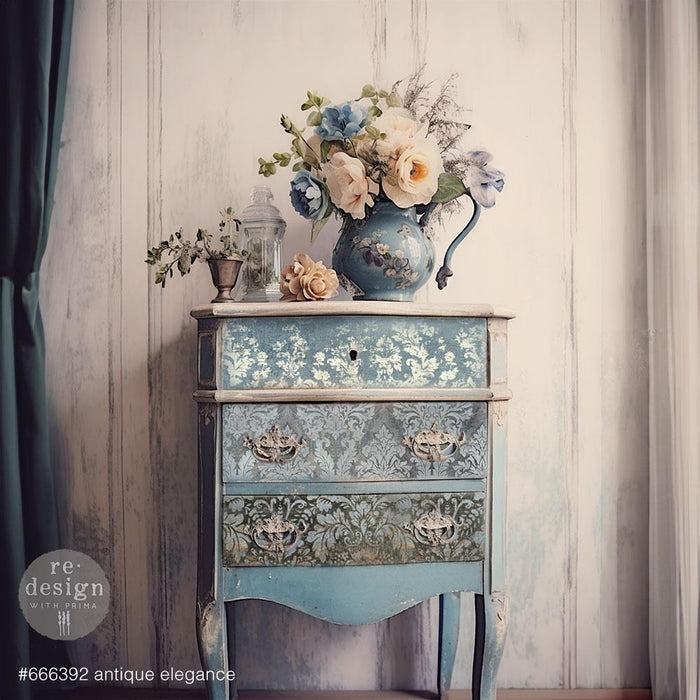Prima - Re-Design Decoupage Decor Tissue Paper - 19.5"X30" - 3/Pkg - Antique Elegance. Introducing NEW Redesign with Prima® Decoupage Paper Triple Packs, with three beautiful designs perfectly curated to mix and match on your next DIY project! Available at Embellish Away located in Bowmanville Ontario Canada.