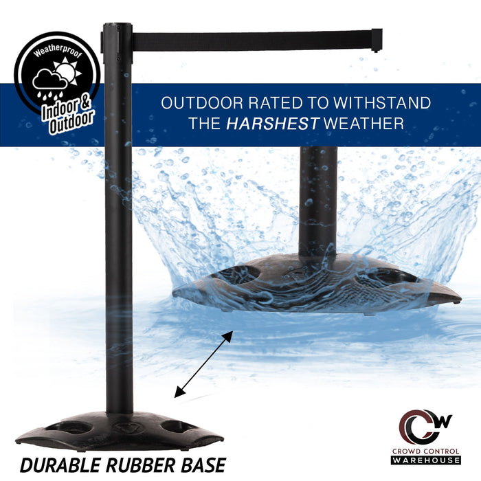 Replacement Rubber Base for Belt Barriers - Montour Line MSR630/MSR630D - Crowd Control Warehouse
