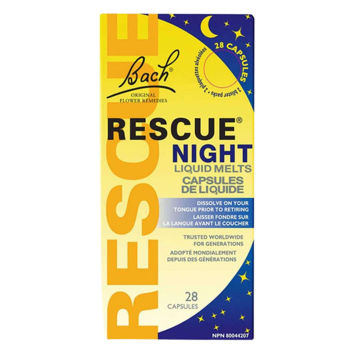 Box of Bach Rescue Remedy Night Liquid Melts 28 Softgels
