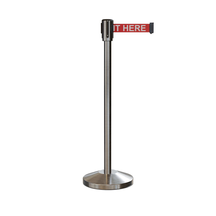 7.5 Ft. / RED WITH "PLEASE WAIT HERE" WHITE LETTERS
