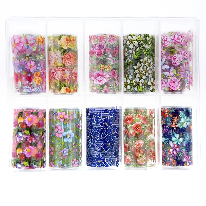 Set of Floral Designs Two TFS-6Β Β Naio Nails