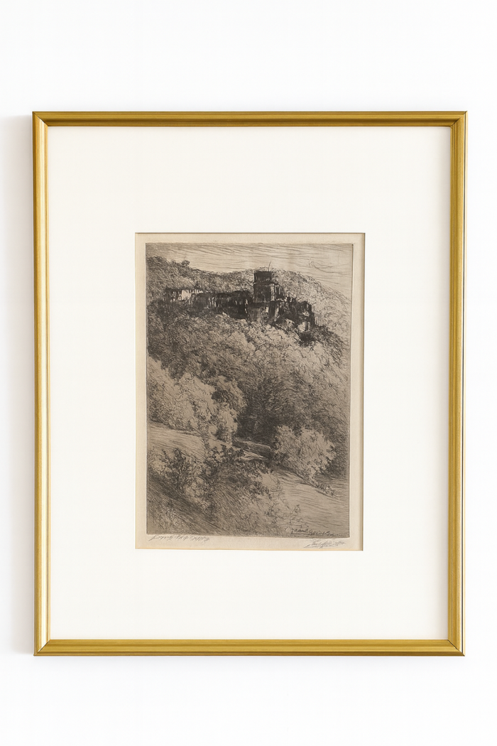 Signed Paul Geissler Antique Etching