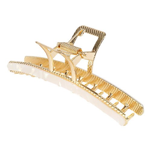 Sol Metal Marble Lines Claw Clip - ikatehouse
