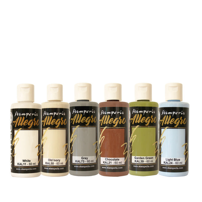 Stamperia - Allegro Paint Selection - A New Beginning (6pc). Available at Embellish Away in Bowmanville Ontario Canada.