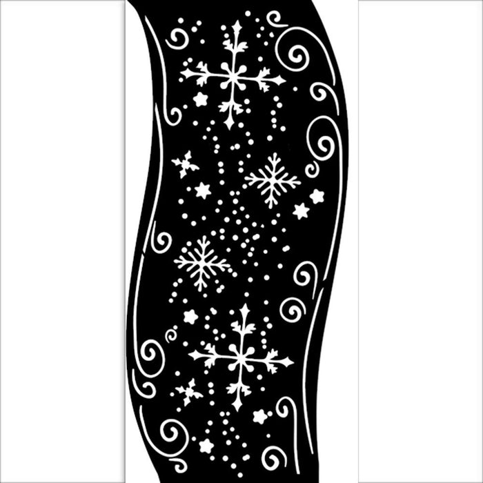 Stamperia - Stencil 4.72"X9.84" - Christmas Ribbon. Stencils are perfect for using on mixed media, card making, scrapbooking, textile art and so much more. Use them together or on their own. Available at Embellish Away located in Bowmanville Ontario Canada.
