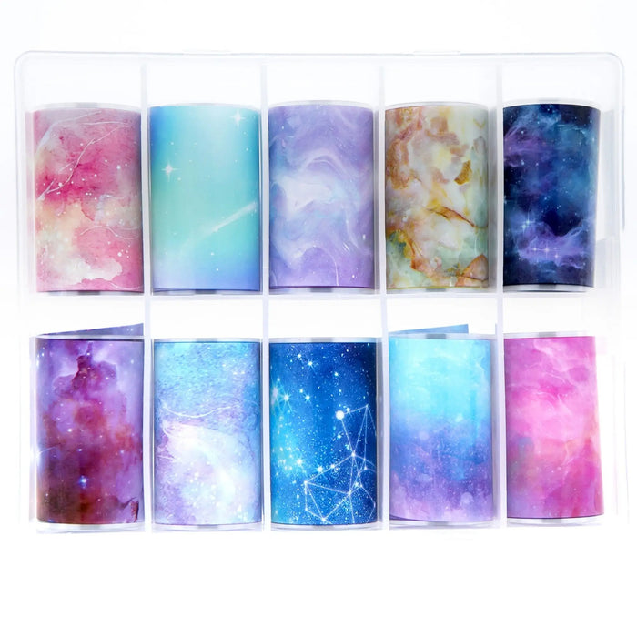 TFS-12 Galaxy & Marble Patterned Set of FoilsΒ Β Naio Nails