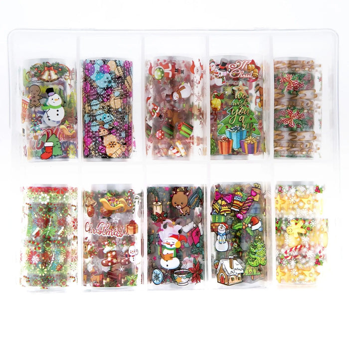 TFS-24 Transparent Christmas Set of FoilsΒ Β Naio Nails